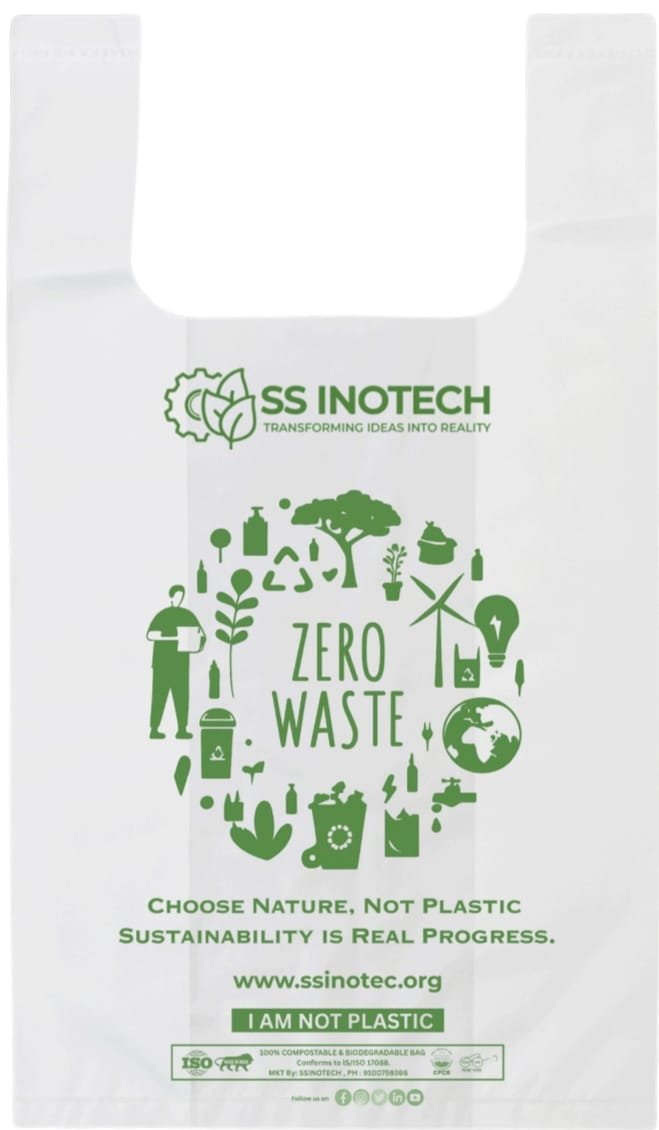 Compostable U-cut Carry Bags